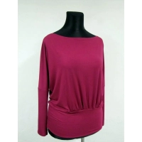 Bluzka Bonie z marszczeniem tuszującym brzuszek - bordowa